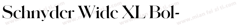 Schnyder Wide XL Bol字体转换